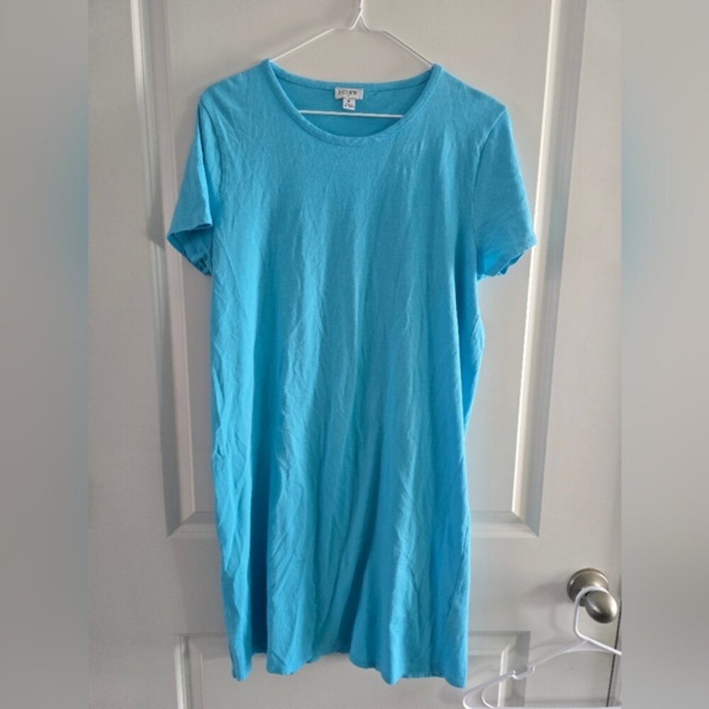 J Crew Blue Basic T Shirt Womens Dress